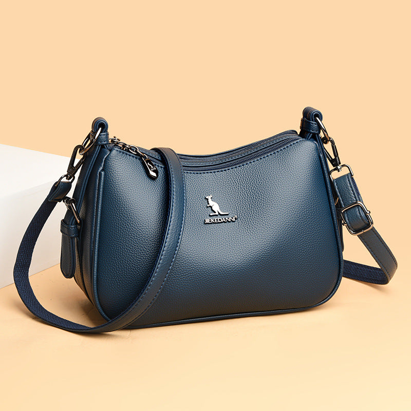 Women's Kangaroo Soft Leather Mother Simple Versatile Crossbody Bags
