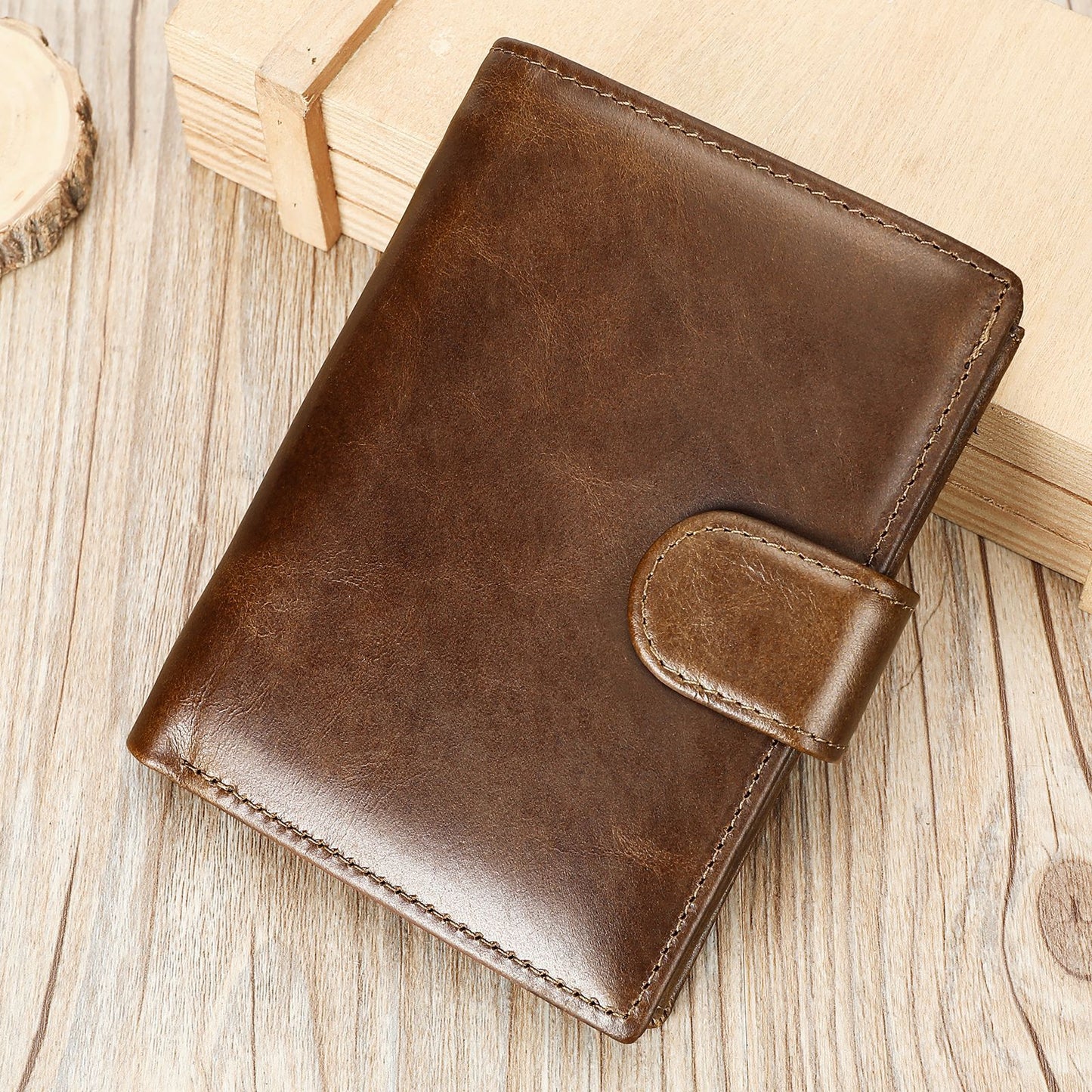 Men's Leather First Layer Cowhide Short Look Men's Wallets