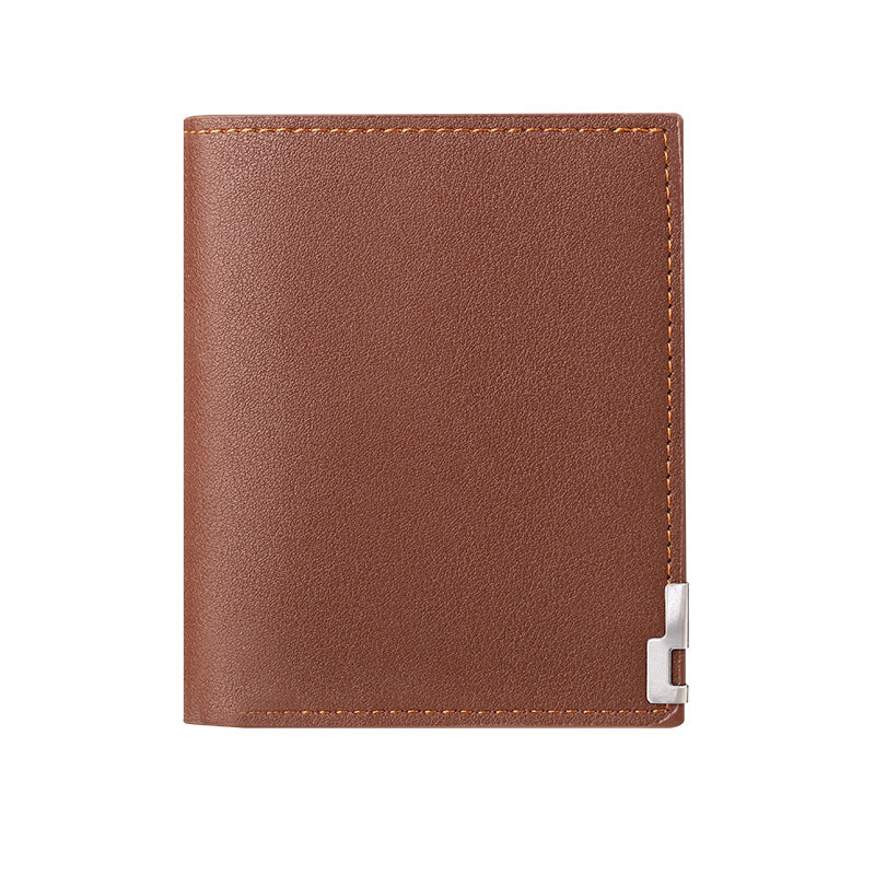 Men's Style Iron Edge Green Horizontal Multi Slots Card Holder