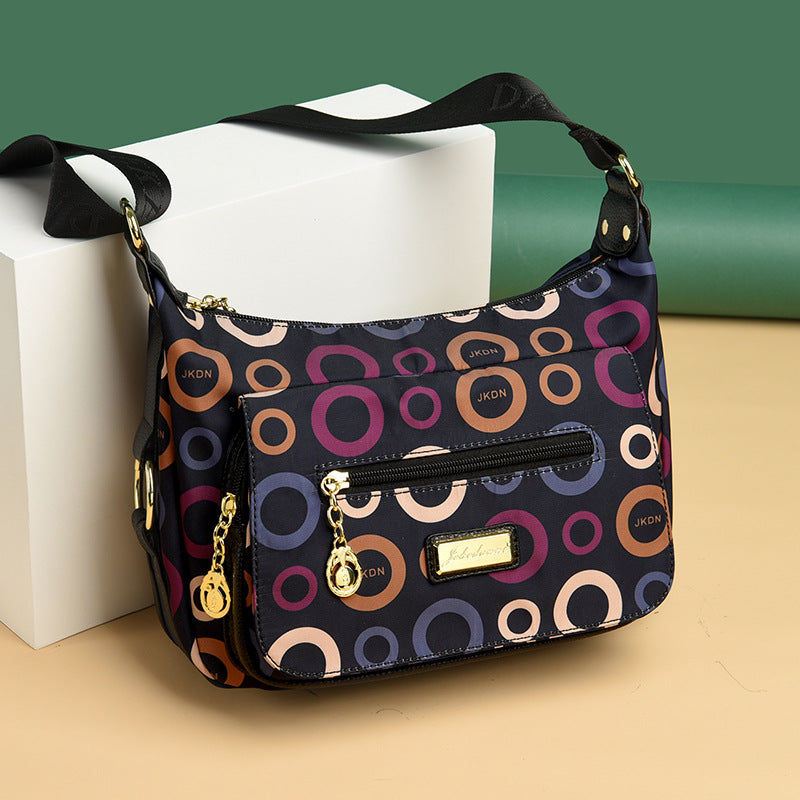 Women's Waterproof Oxford Cloth Large Capacity Printed Women's Messenger Bag