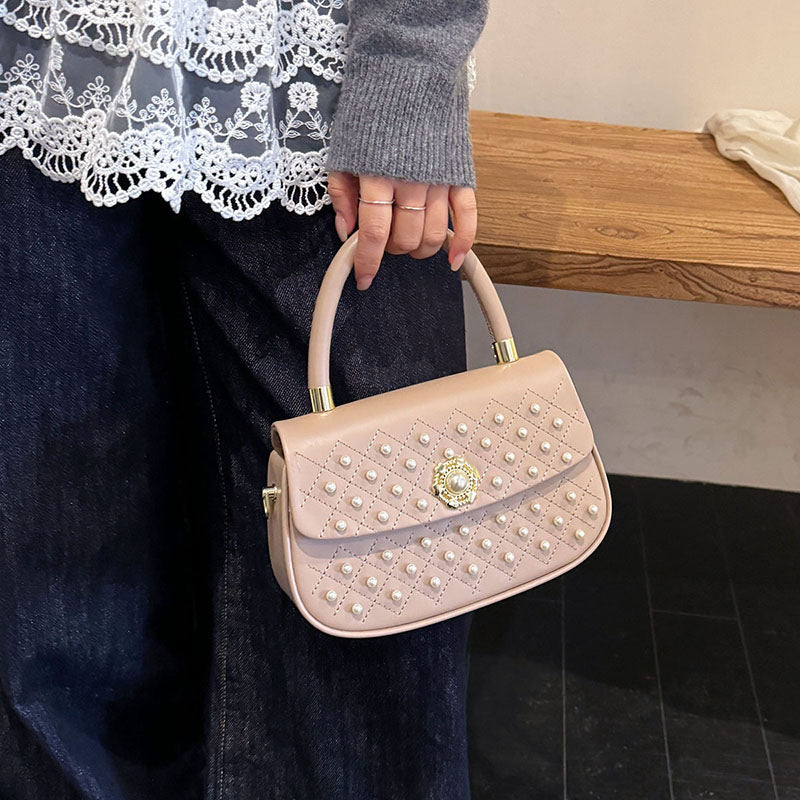 Western Style Textured Spring Good-looking Pearl Women's Shoulder Bag