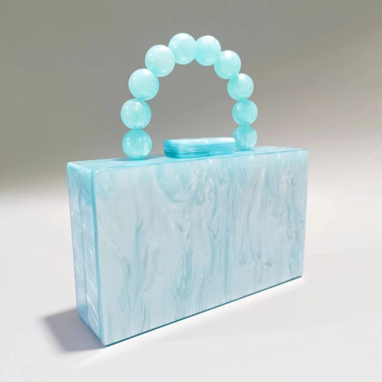 Women's Elegant Pearlescent Acrylic Beaded Wrist Hand-held Evening Bags