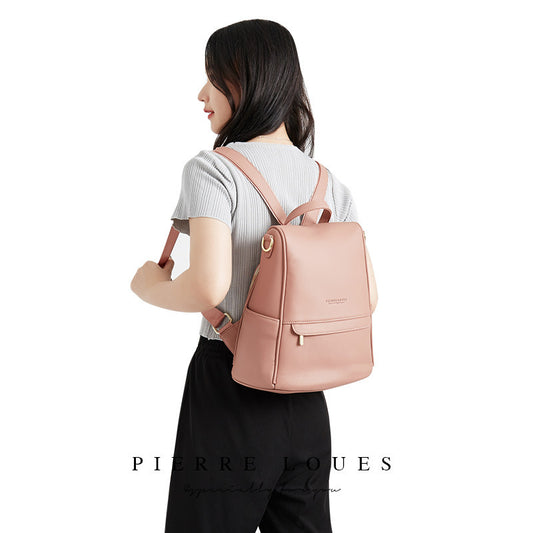 Women's Pierre Solid Color Korean Style Simple Backpacks