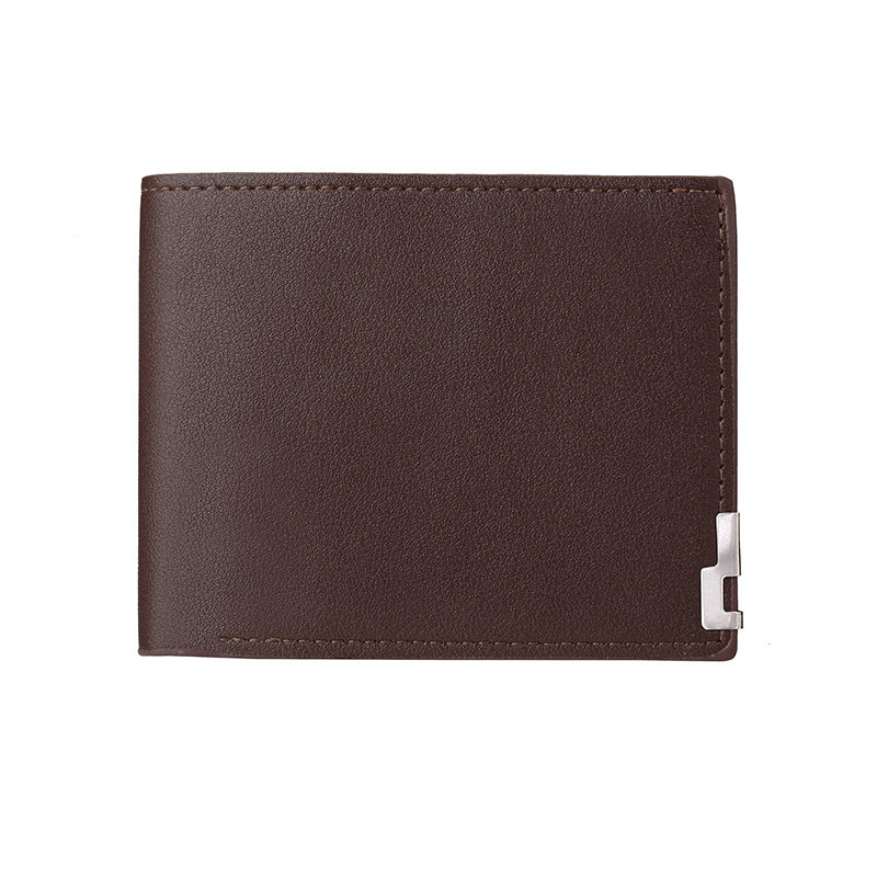 Men's Style Iron Edge Green Horizontal Multi Slots Card Holder