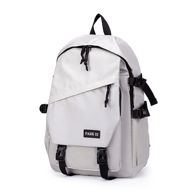 Men's Style Korean High College Trend Solid Backpacks
