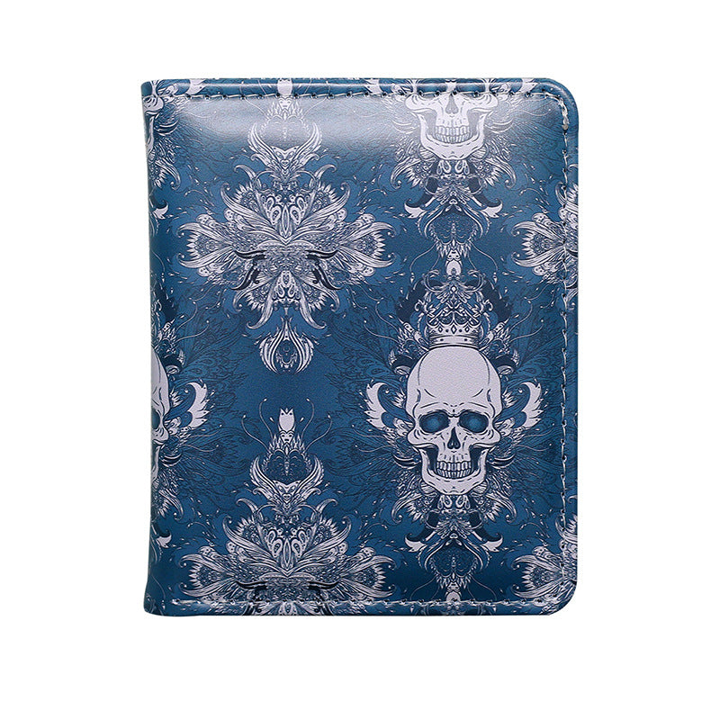 Women's & Men's Skull Short Printed Zipper Ladies Wallet