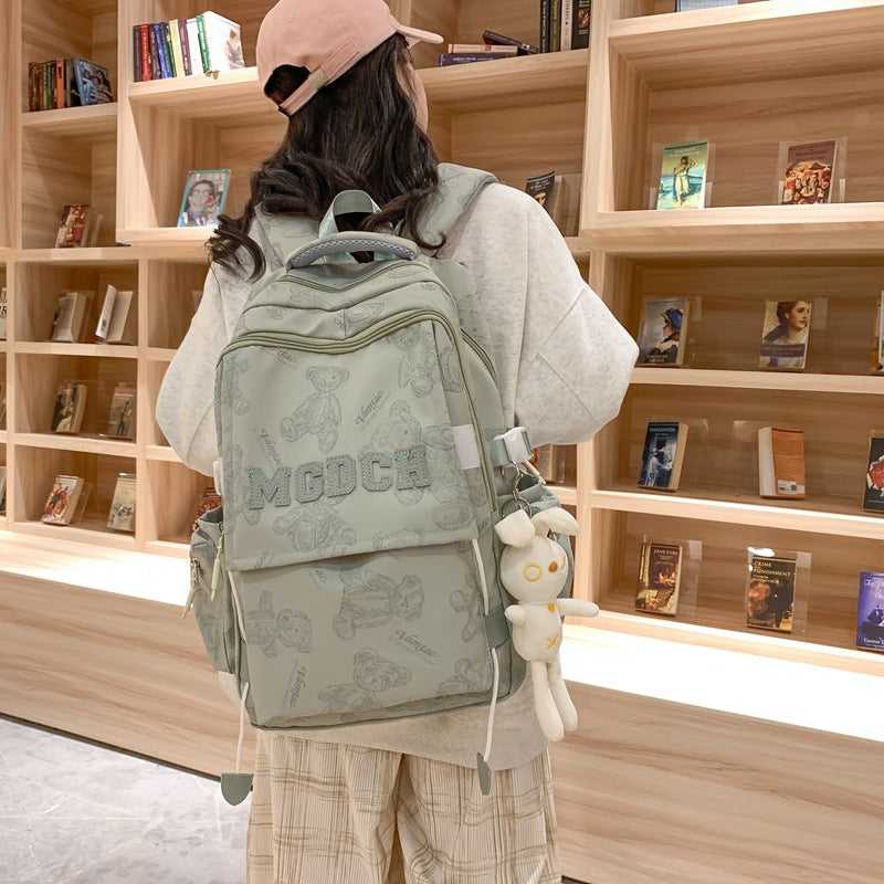 Bear Large Capacity Strong College High Middle School Students' Schoolbags