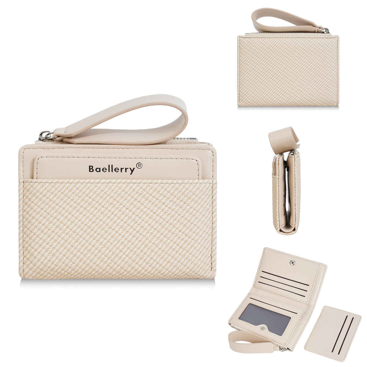 Women's Short High-grade Wrist Strap Fashion Zipper Ladies Wallet