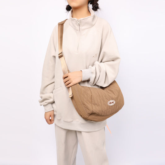 Spring Korean Style Canvas Pleated Underarm Crossbody Bags