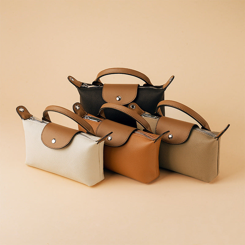 Women's Light Luxury Minority First Layer Leather Purses