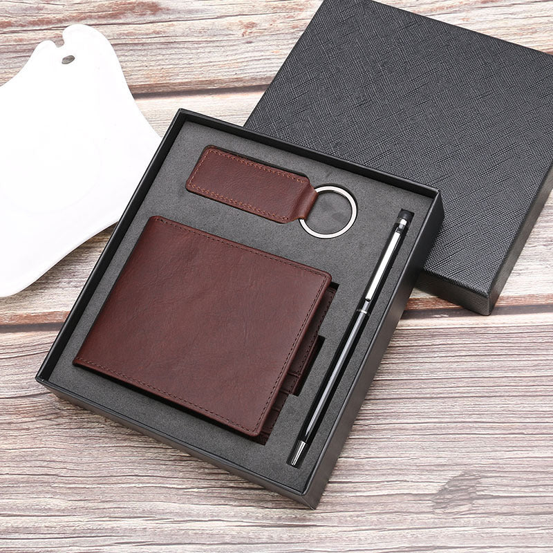 Men's Gift Suit Leather Ticket Short Men's Wallets