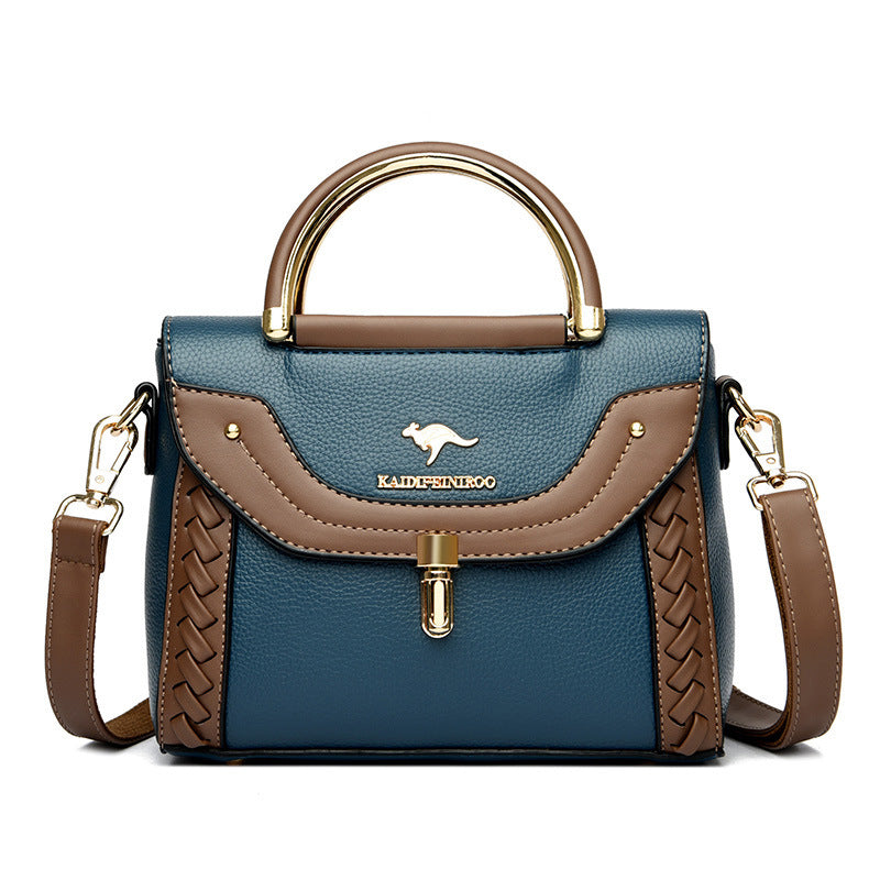 Women's Beautiful Classy Woven Contrast Color Shoulder Bags