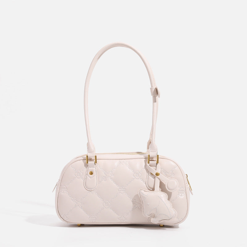 Women's Classic Style Light Luxury Rhombus Fashion Boston Women's Shoulder Bag