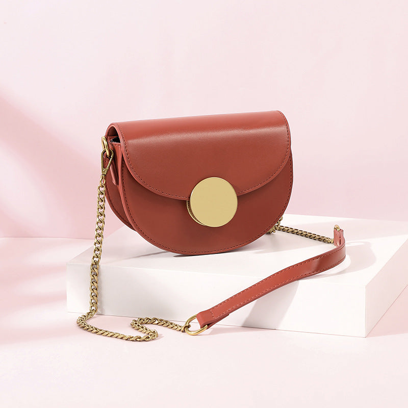 Women's Fashion Chain Female Design Saddle Crossbody Bags