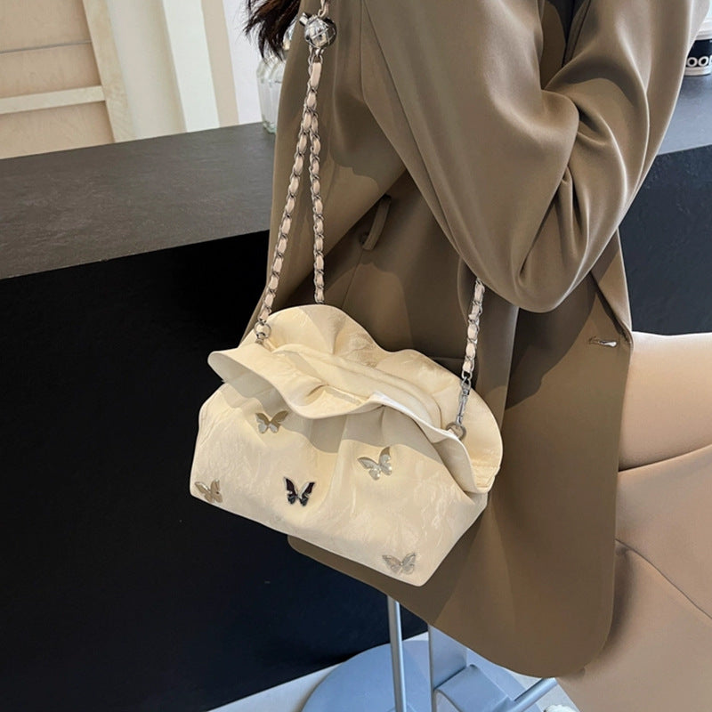 Women's Versatile Pleated High-grade Chain Fashion Cloud Women's Messenger Bag