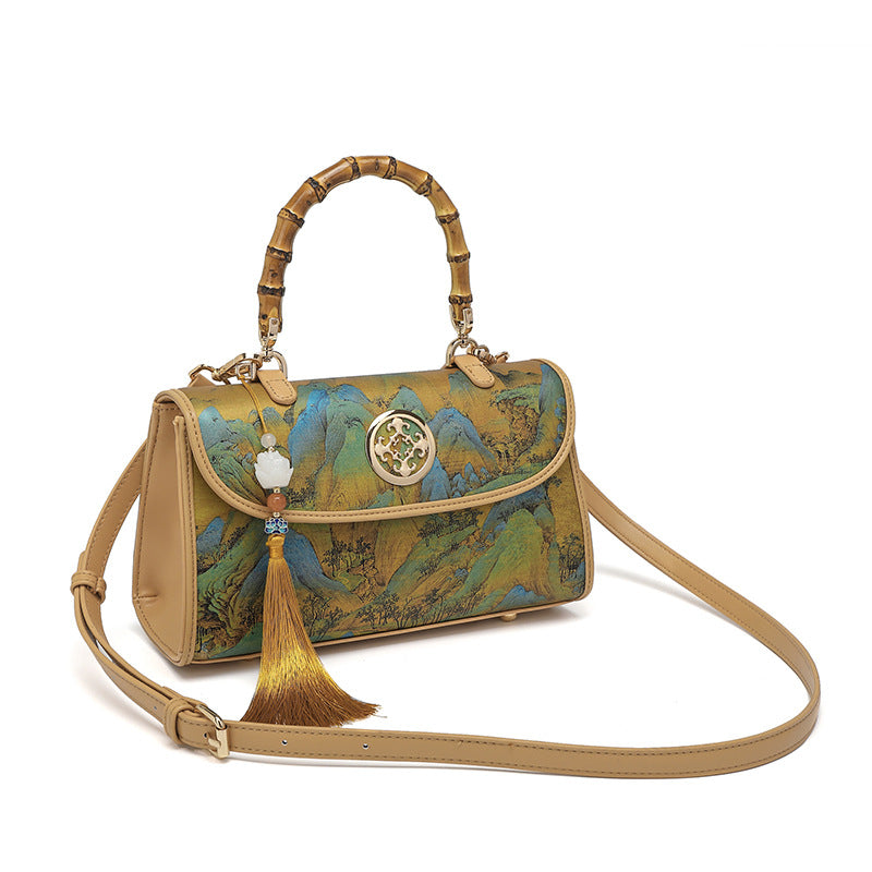 Women's Style Retro Bamboo Cheongsam Mother Mother's Day Handbags