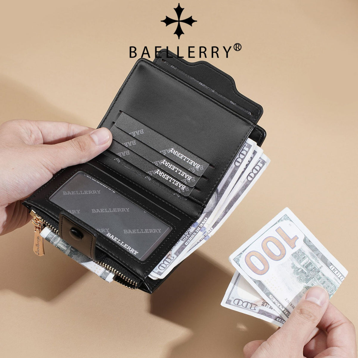 Women's Short Stone Pattern Multiple Slots Thin Ladies Wallet