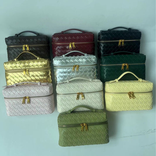 Women's Woven Lunch Box Versatile Handmade Small Square Bags