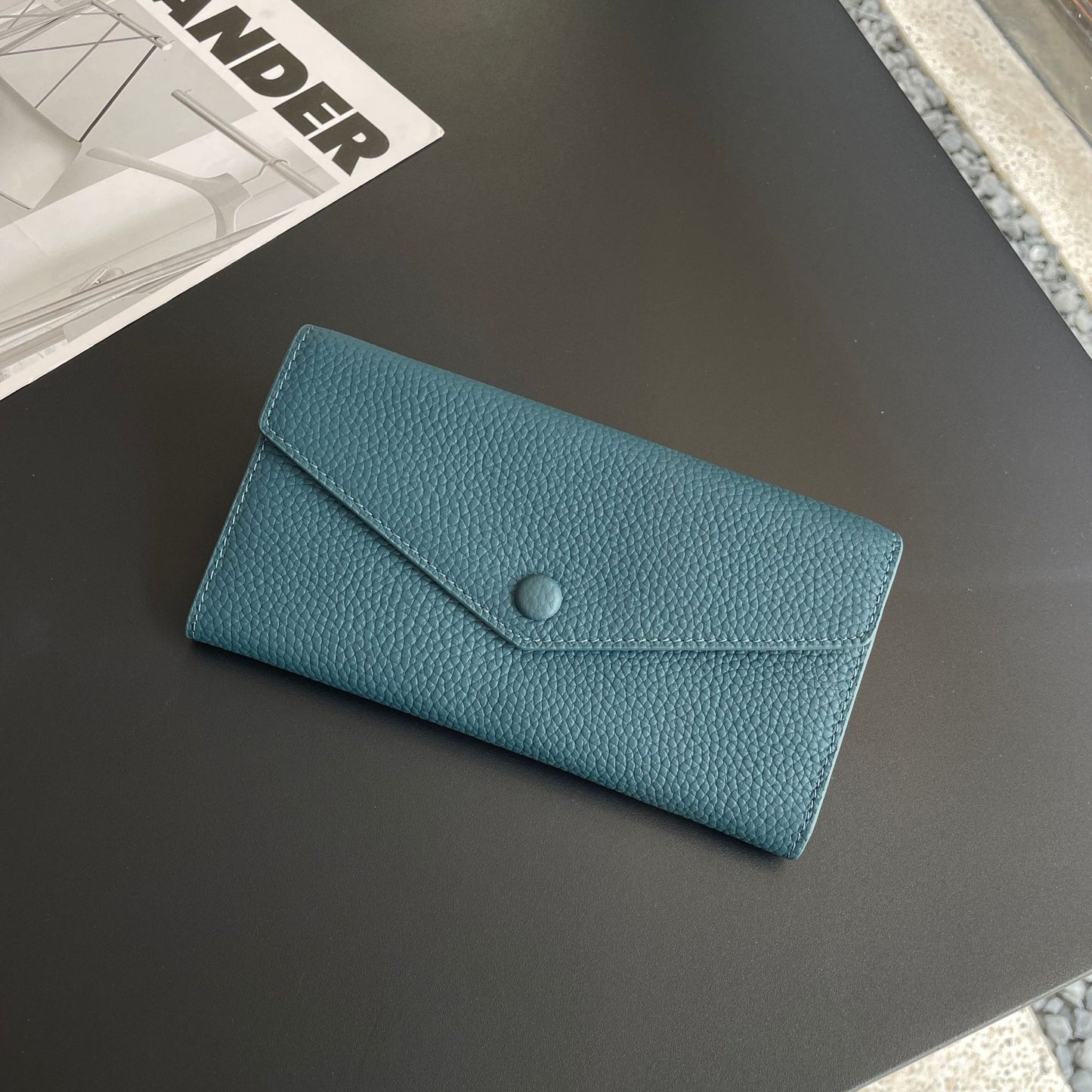 Women's Cowhide Long Large Capacity Genuine Leather Ladies Wallets