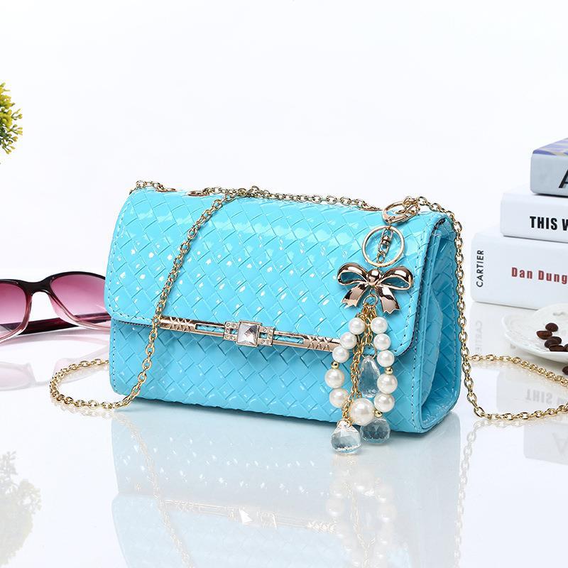 Women's Woven Simple Mini Versatile Chain Mobile Bags