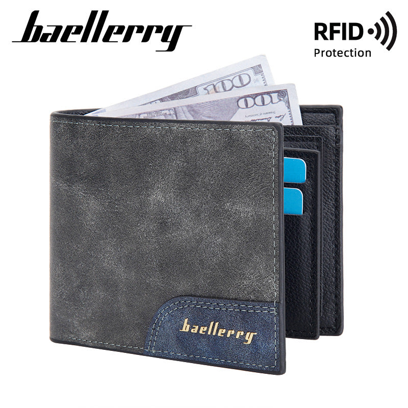 Men's Short Business Multiple Slots Swiping Fashion Coin Purses
