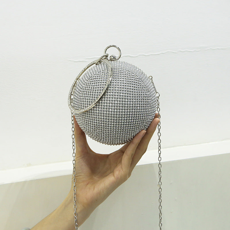 Round Ball Dinner Gold Sier Chain Evening Bags