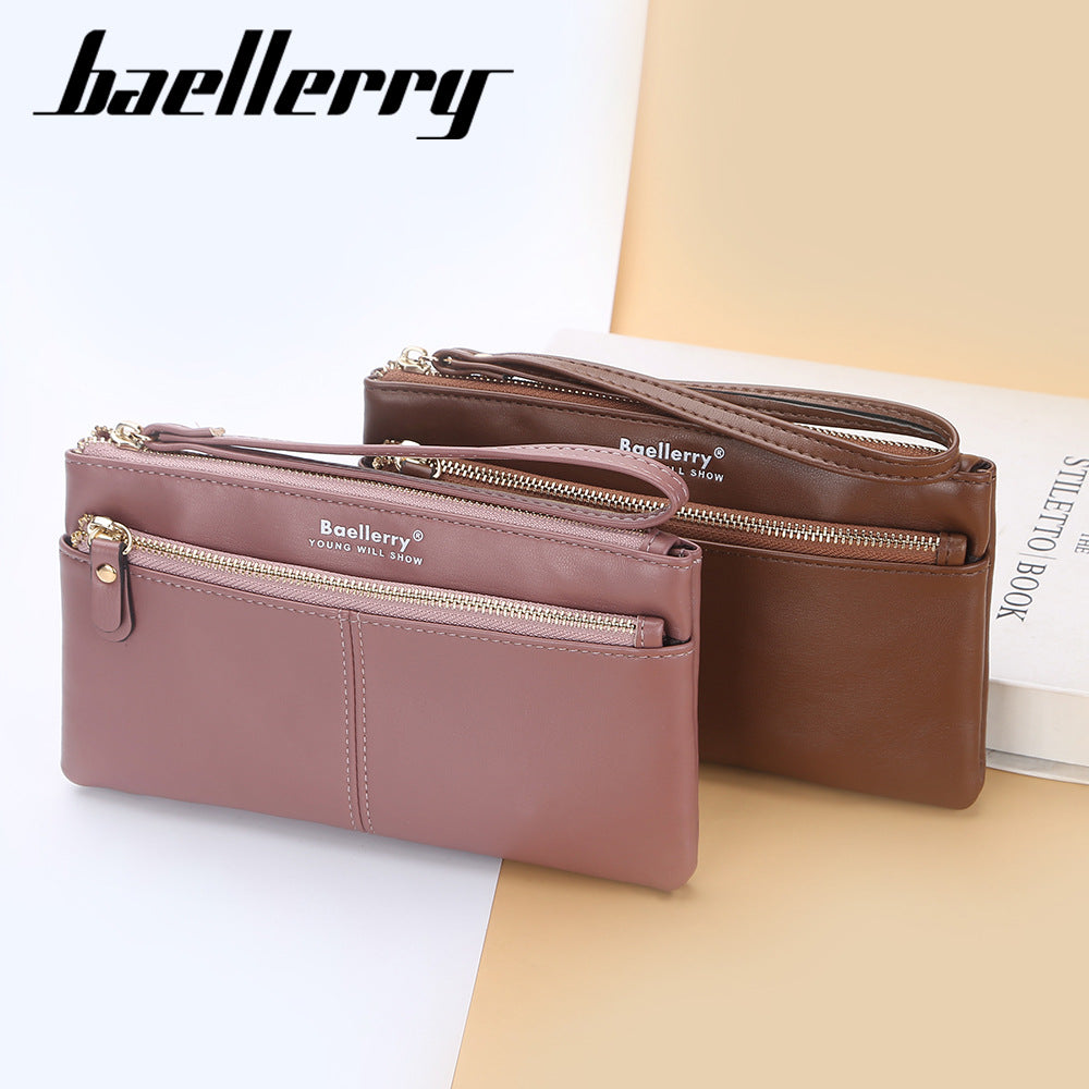 Women's Long Korean Touch Screen Zipper Clutch Phone Bags