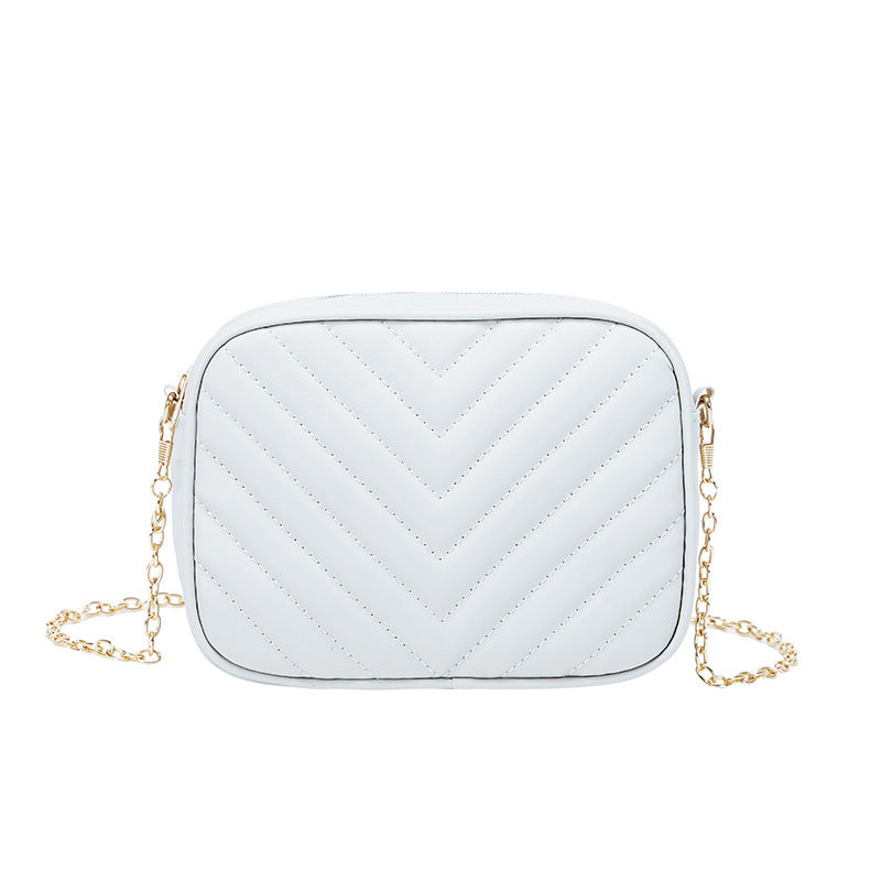 Versatile Korean Style Fashion Leisure Chain V Tattoo Embroidery Women's Shoulder Bag