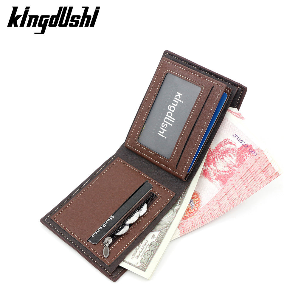 Casual Men's Short Simple Fashion Zipper Men's Wallet