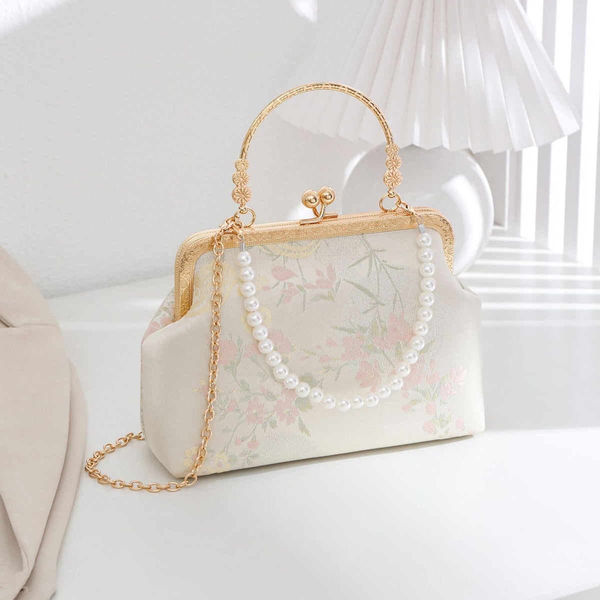 Silk Style Embroidery Han Clothing Summer Chain Dumpling Floral Women's Shoulder Bag