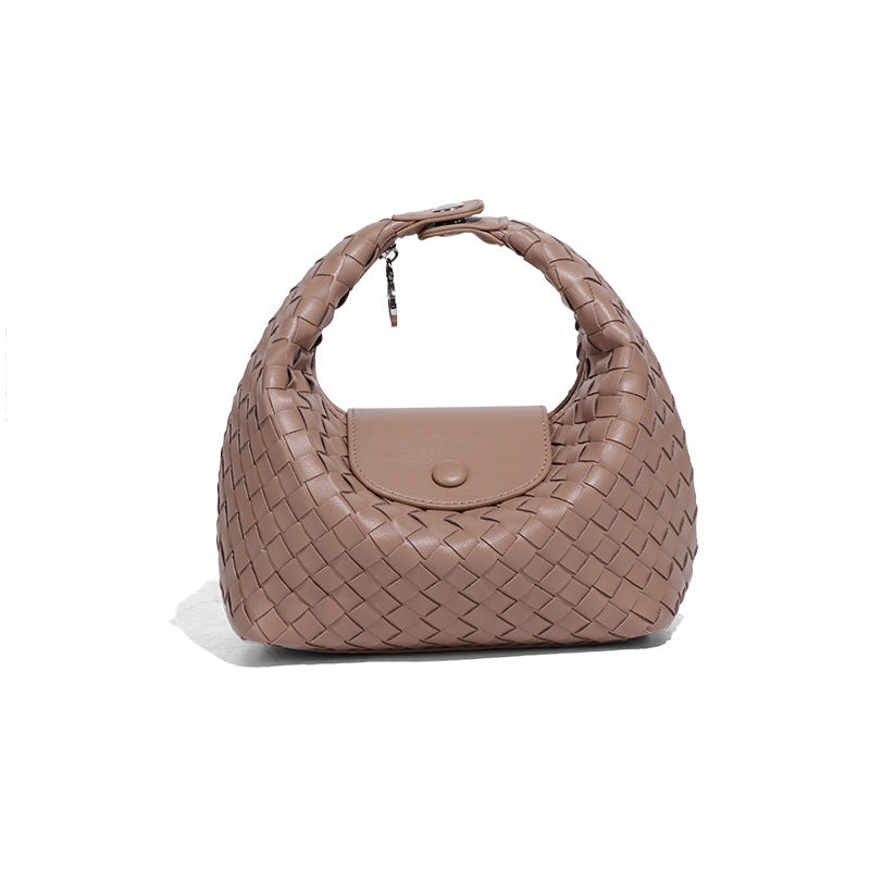 Women's Dragon Inlaid Woven Portable Selenodont Dumpling Armpit Bags