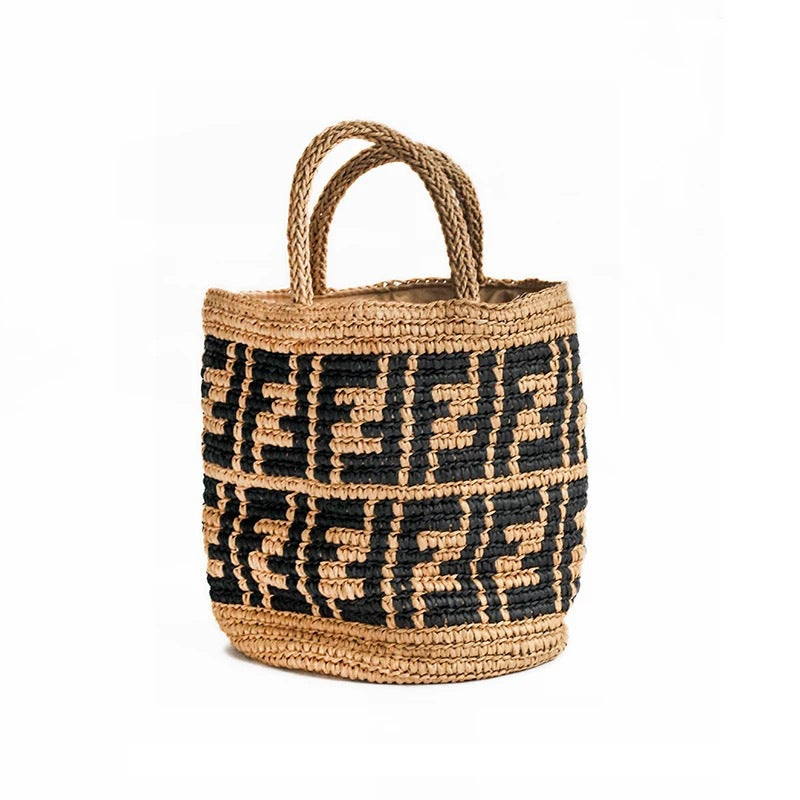 Design Ethnic Style Handmade Drawstring Woven Fashion Women's Shoulder Bag