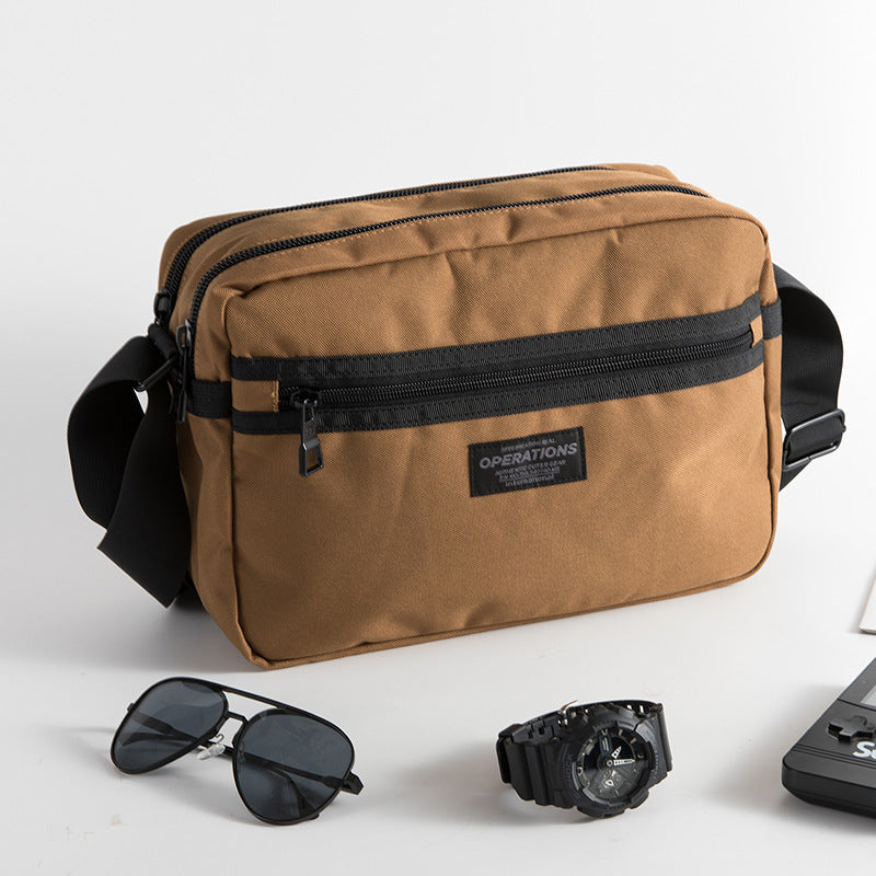 Men's Trendy Leisure Cargo Style Canvas Green Men's Shoulder Bags