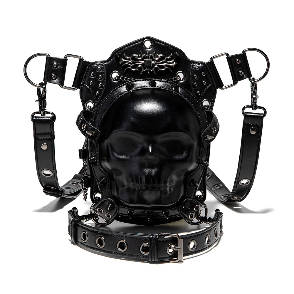Women's Personalized Skull Dark Punk Motorcycle Women's Messenger Bag