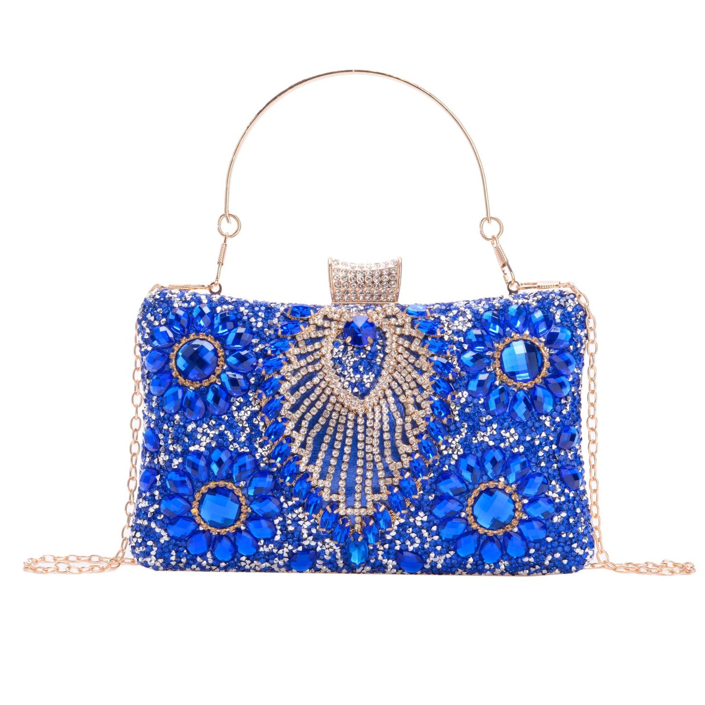 Women's Diamond Black Gem Pearl Rhinestone Cheongsam Handbags