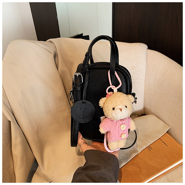 Women's Fashion Lychee Pattern Portable Fashionable Retro Commuter Women's Shoulder Bag