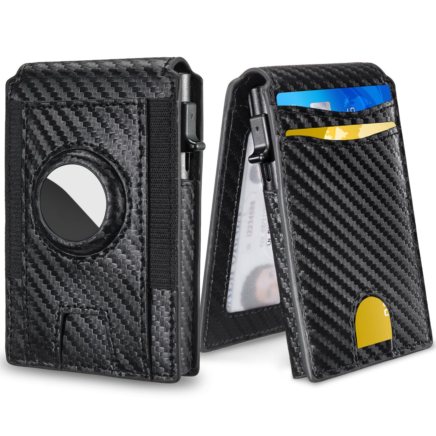Men's High-grade Aluminum Alloy Clamp Carbon Fiber Card Holder