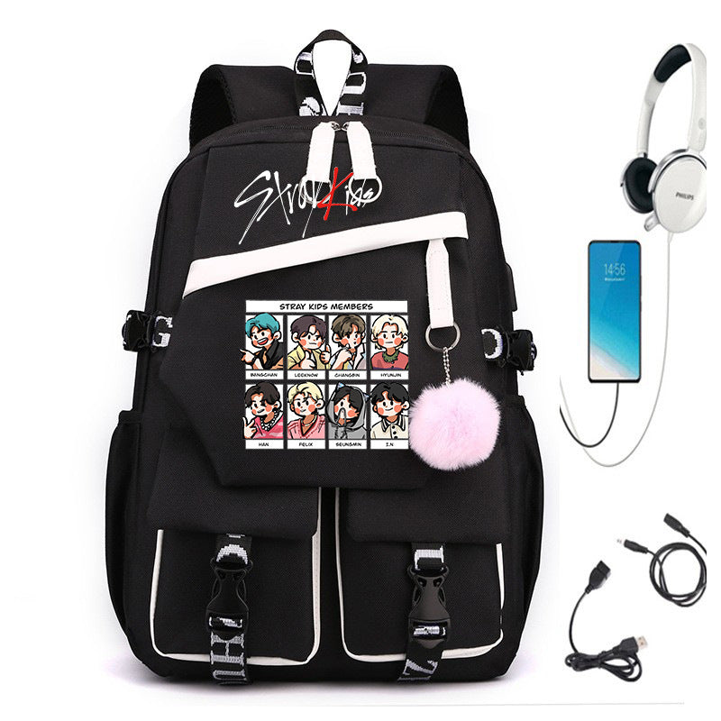 Campus High Quality Cartoon Male Junior Large Backpacks