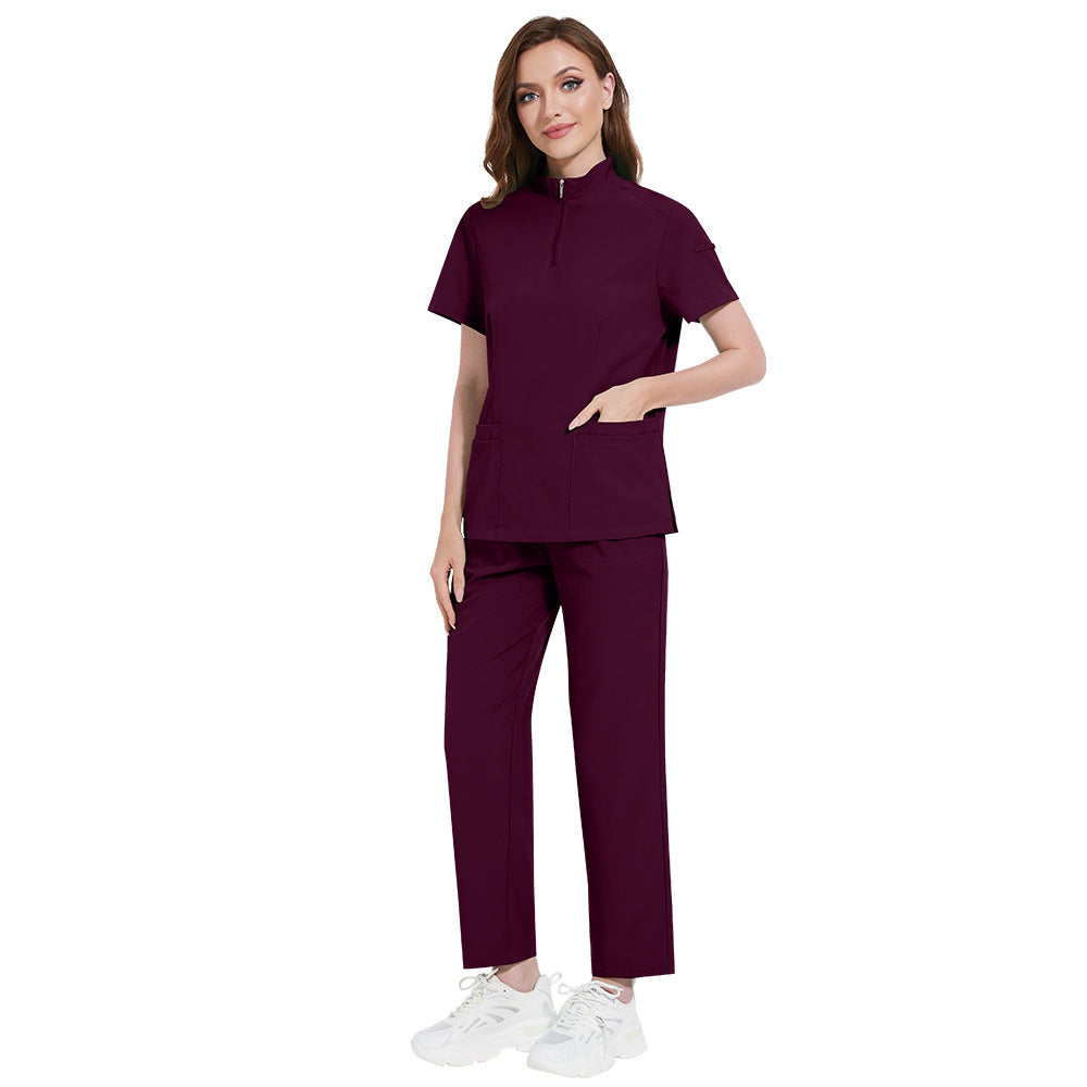 Women's Stand Collar Nurse Work Clothes Hand Uniform
