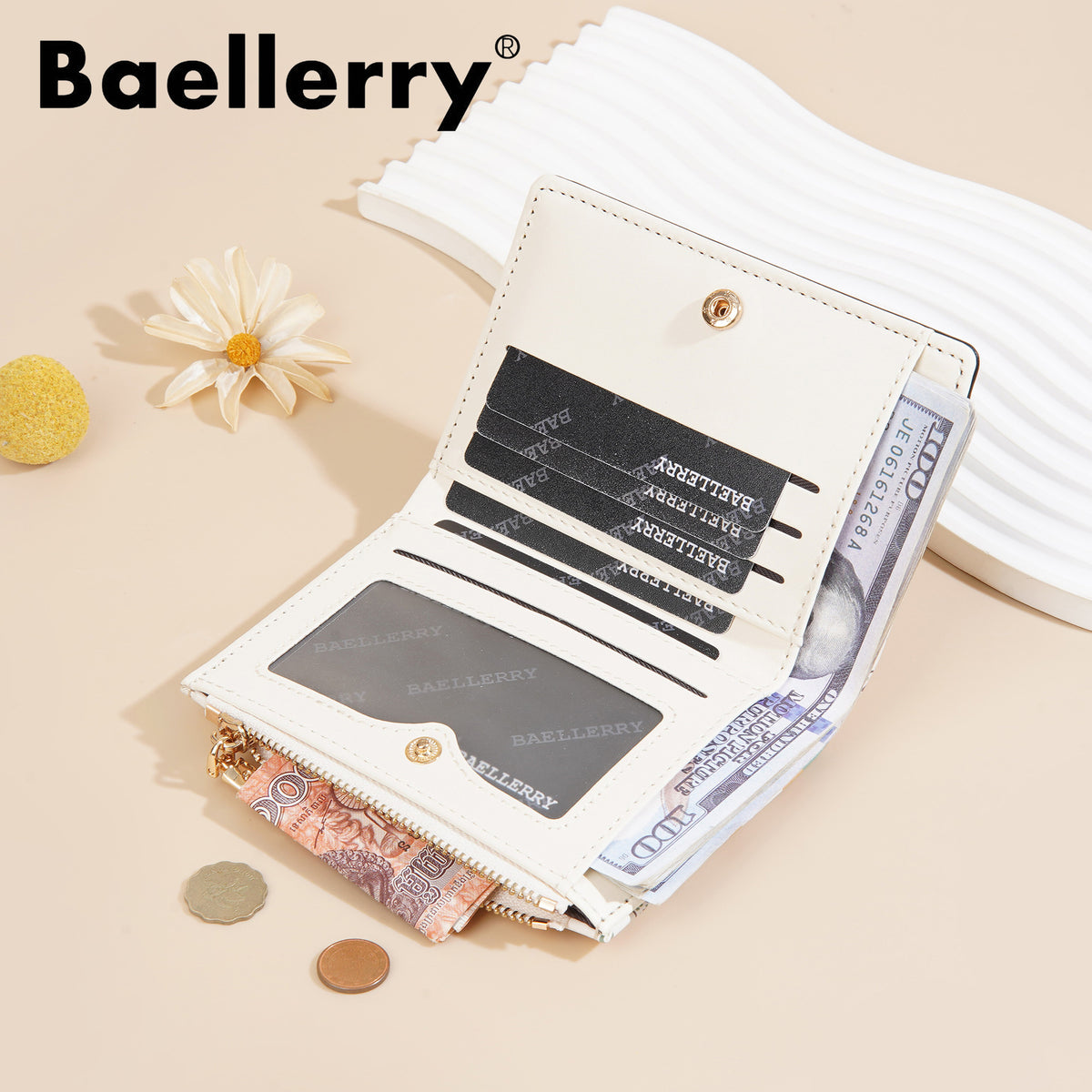 Women's Fashion Dinosaur Printed Niche Zipper High Sense Card Holder