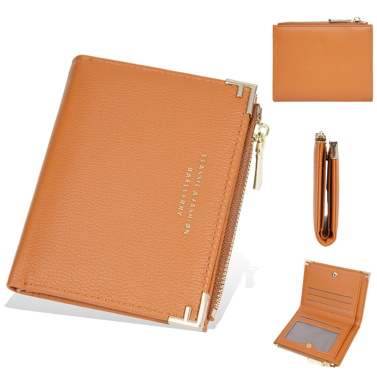 Women's Short Fashion Zipper Snap Korean Style Multiple Ladies Wallet