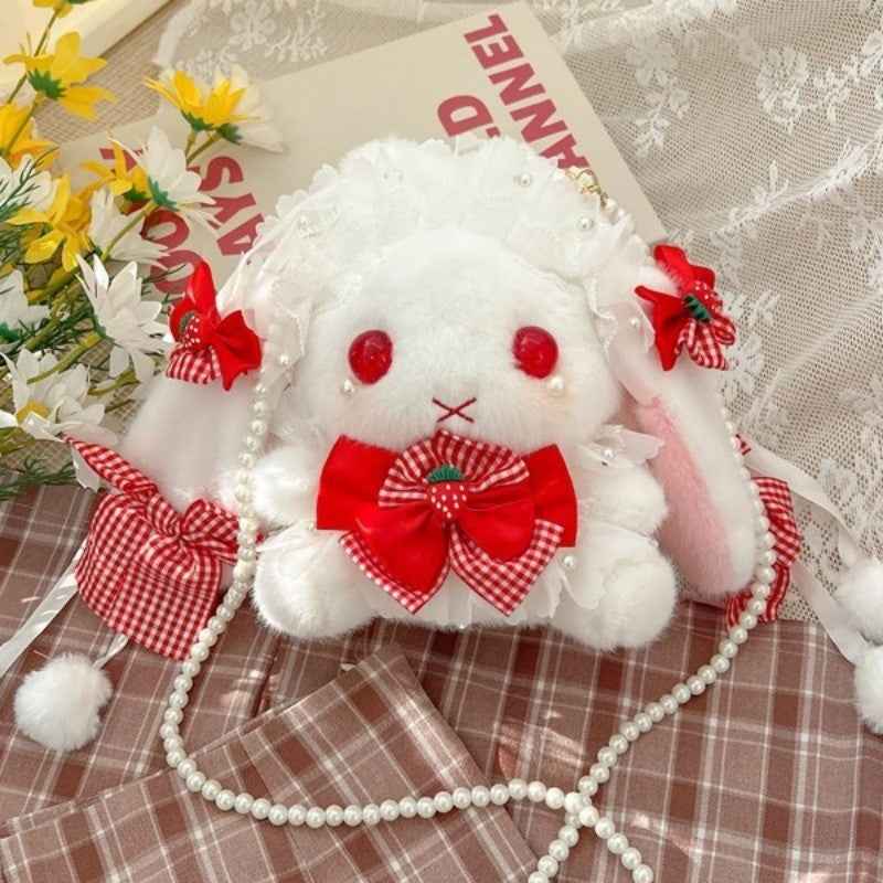 Series Doll Rabbit Pattern Handmade Bow Women's Messenger Bag