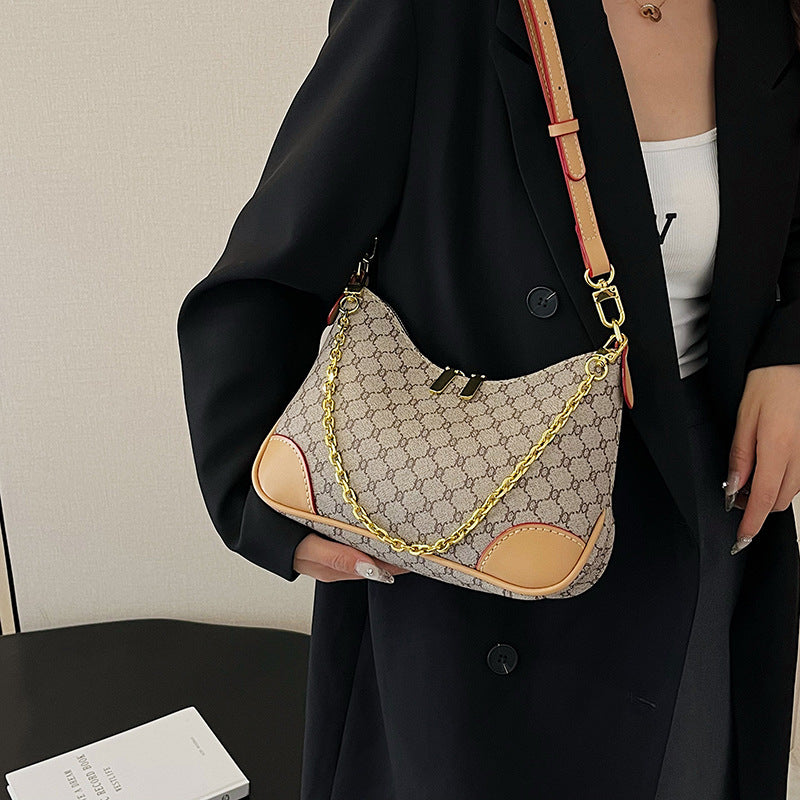 Women's Handmade Croissant Retro Since Material Kit Small Square Bags