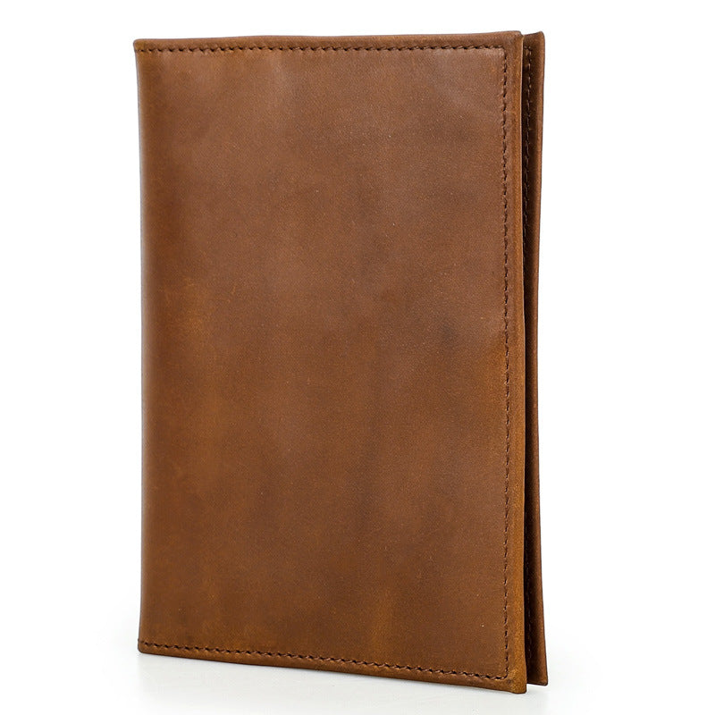 Black Angel Retro Crazy Horse Leather Swiping Men's Wallet