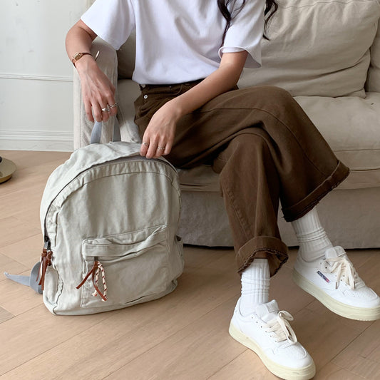 Leather Wash Canvas Simple Fashion Retro Backpacks
