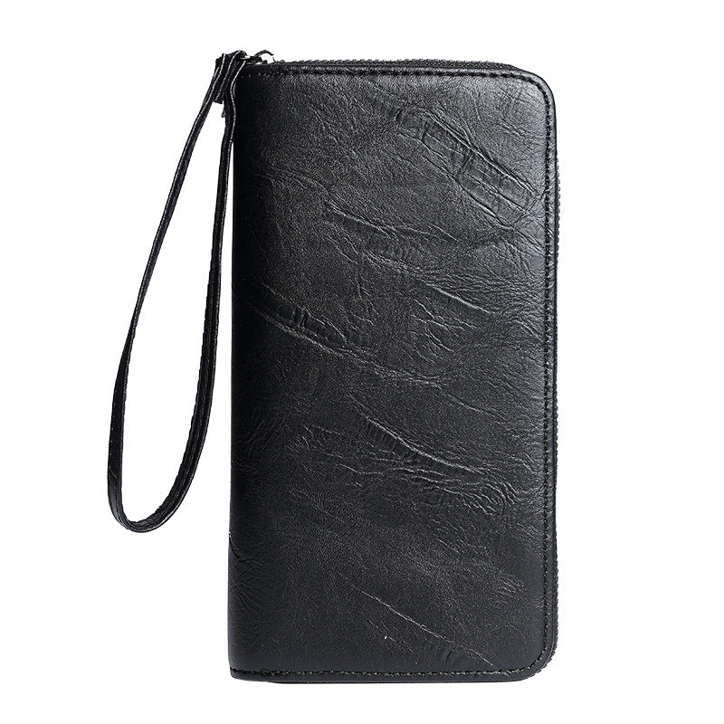Men's Long Zipper Mobile Soft Thin Business Men's Wallet