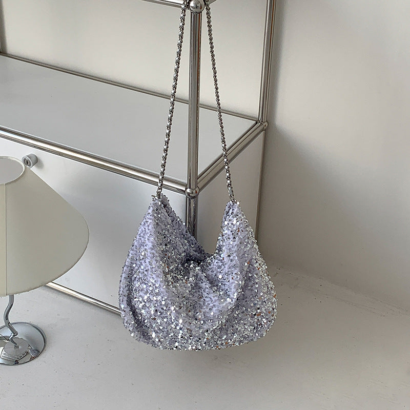 Women's Sequined Minority Personalized Super Shiny Large Crossbody Bags