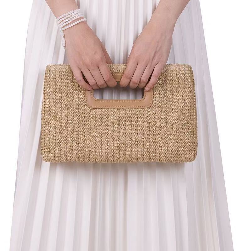Women's Summer Popular Straw Woven Beach Fashion Women's Handbag