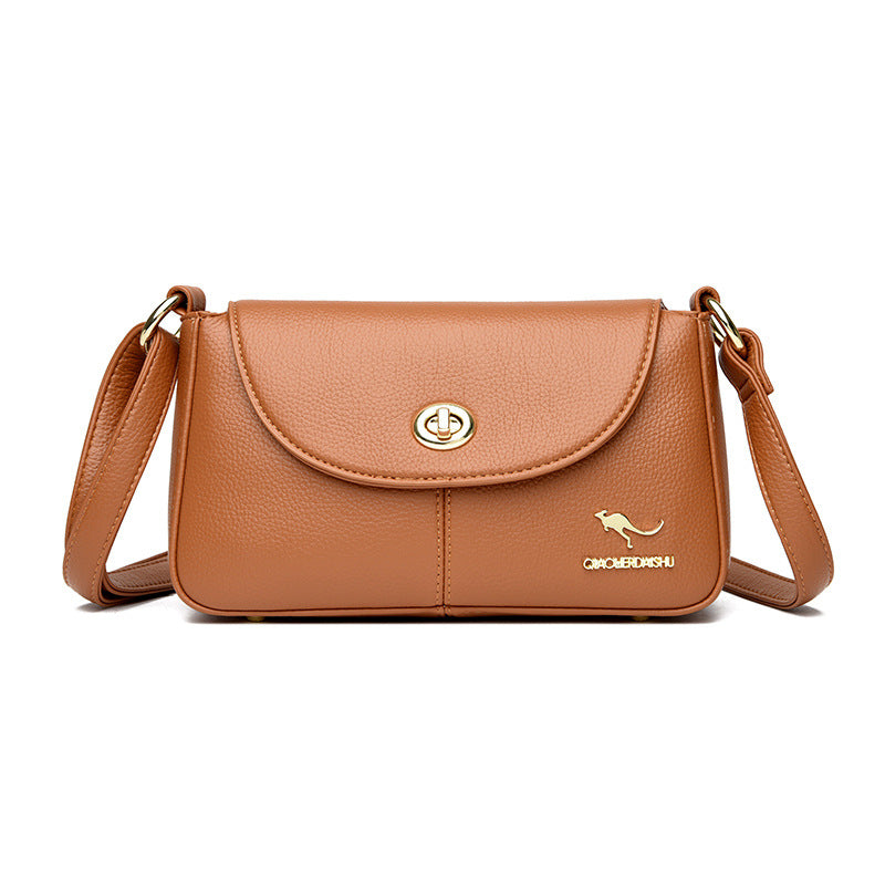Women's Fashionable High-grade Simple Soft Leather Shoulder Bags