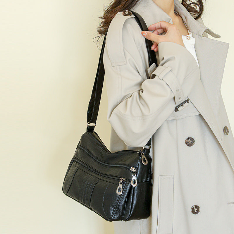 Women's Leather Large Capacity Fashion Simple Classy Women's Messenger Bag